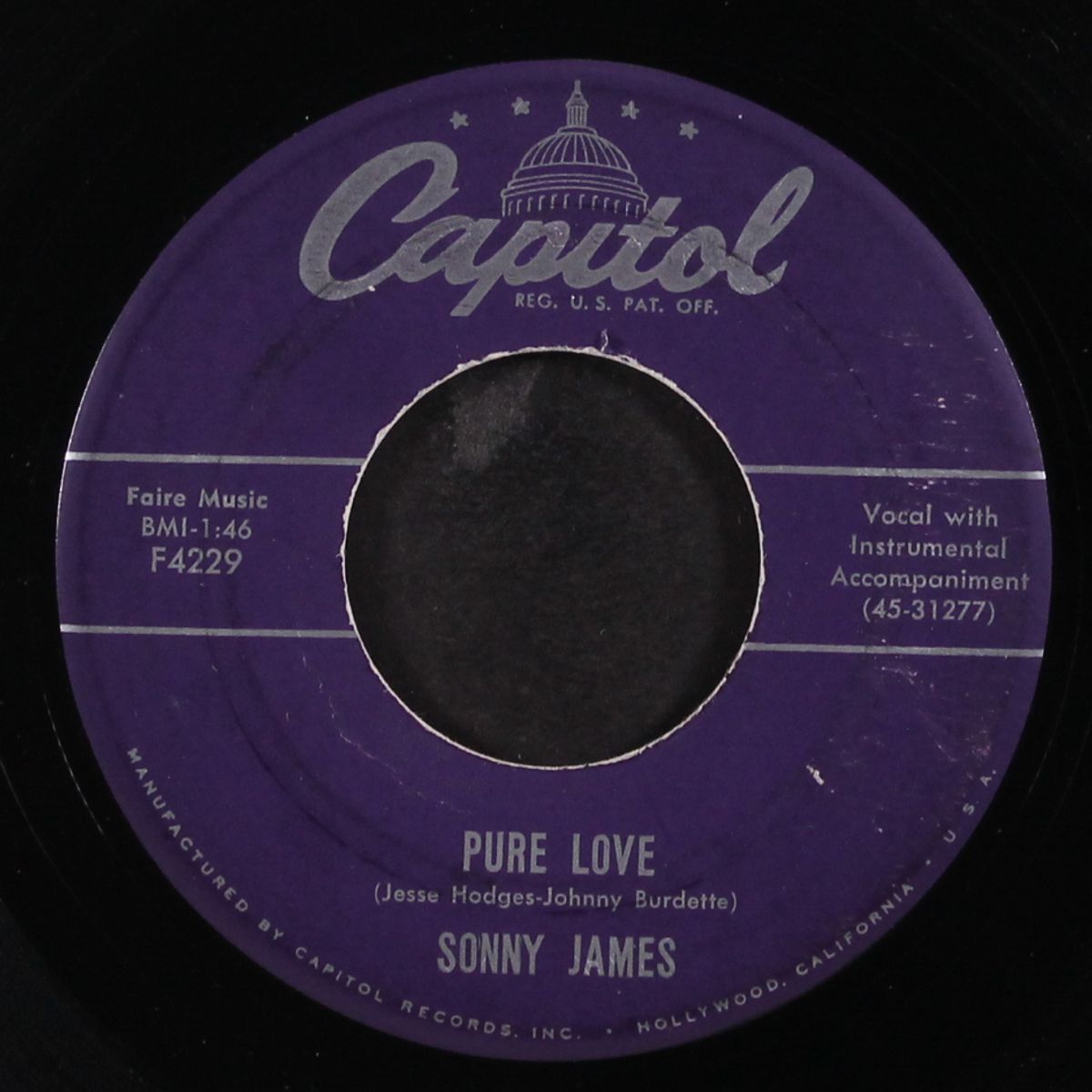 pure love / this love of mine by SONNY JAMES