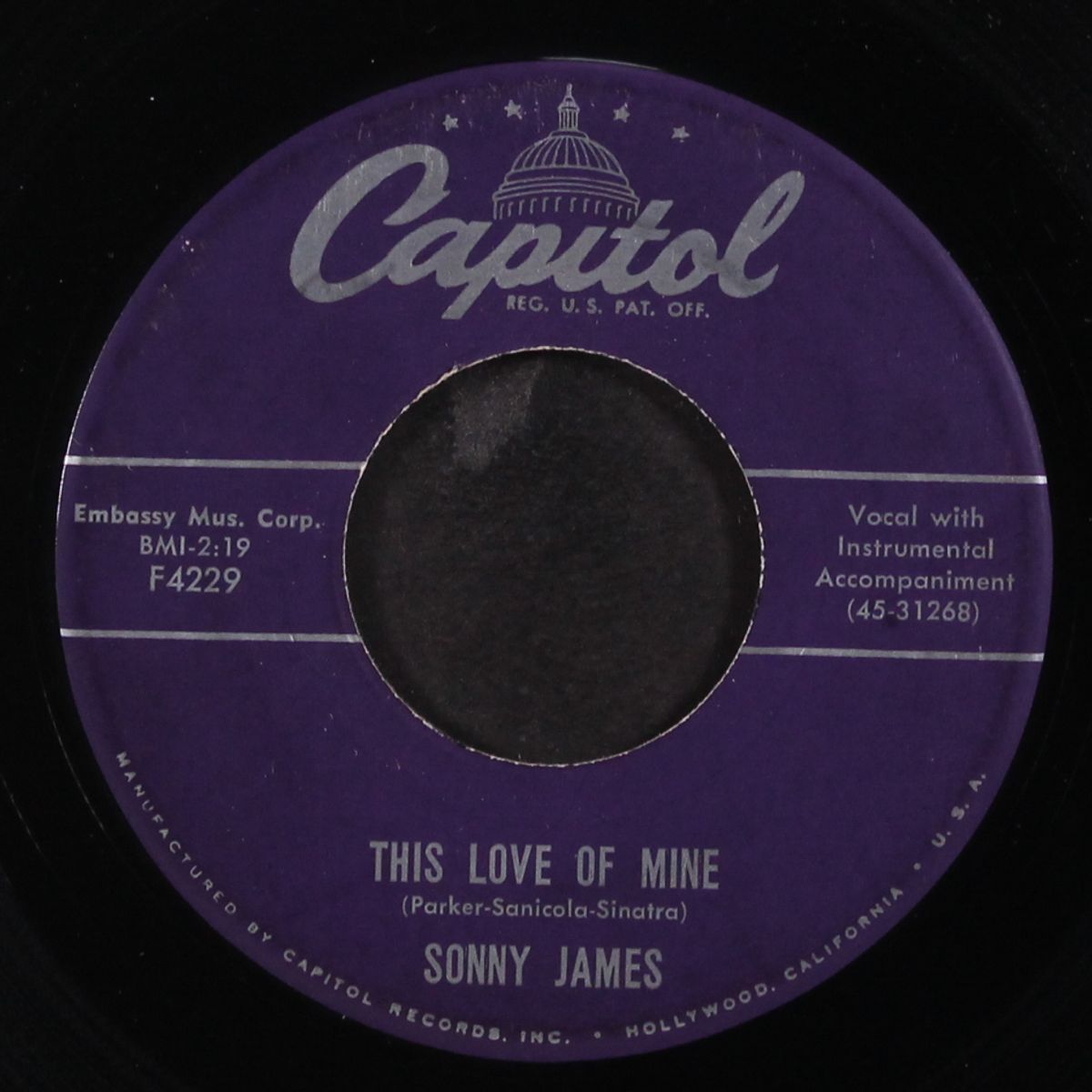 pure love / this love of mine by SONNY JAMES