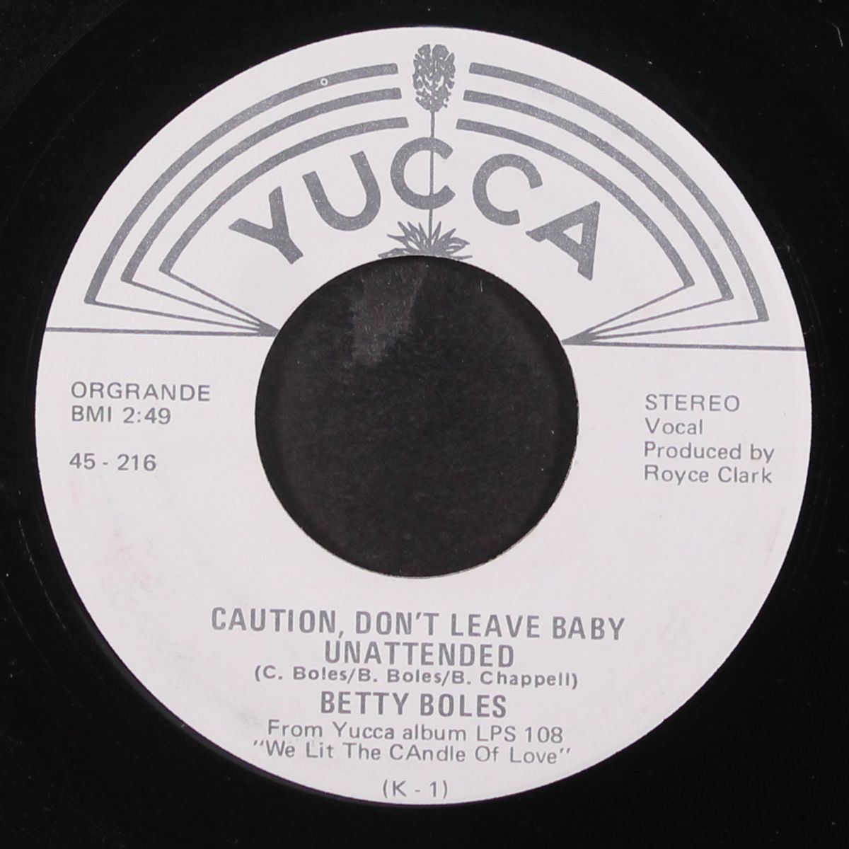 caution, don't leave baby unattended / i'll come up a-swinging by BETTY BOLES