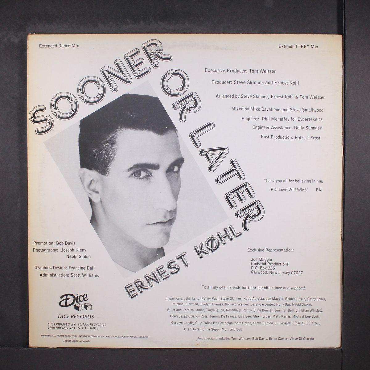 sooner or later (extended dance mix) by ERNEST KOHL
