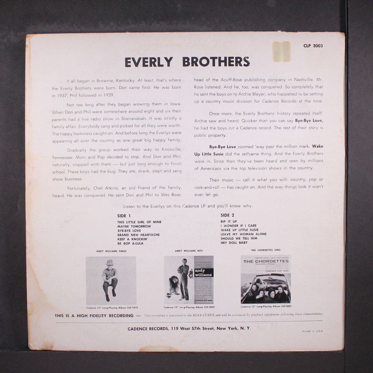 the everly brothers by EVERLY BROTHERS