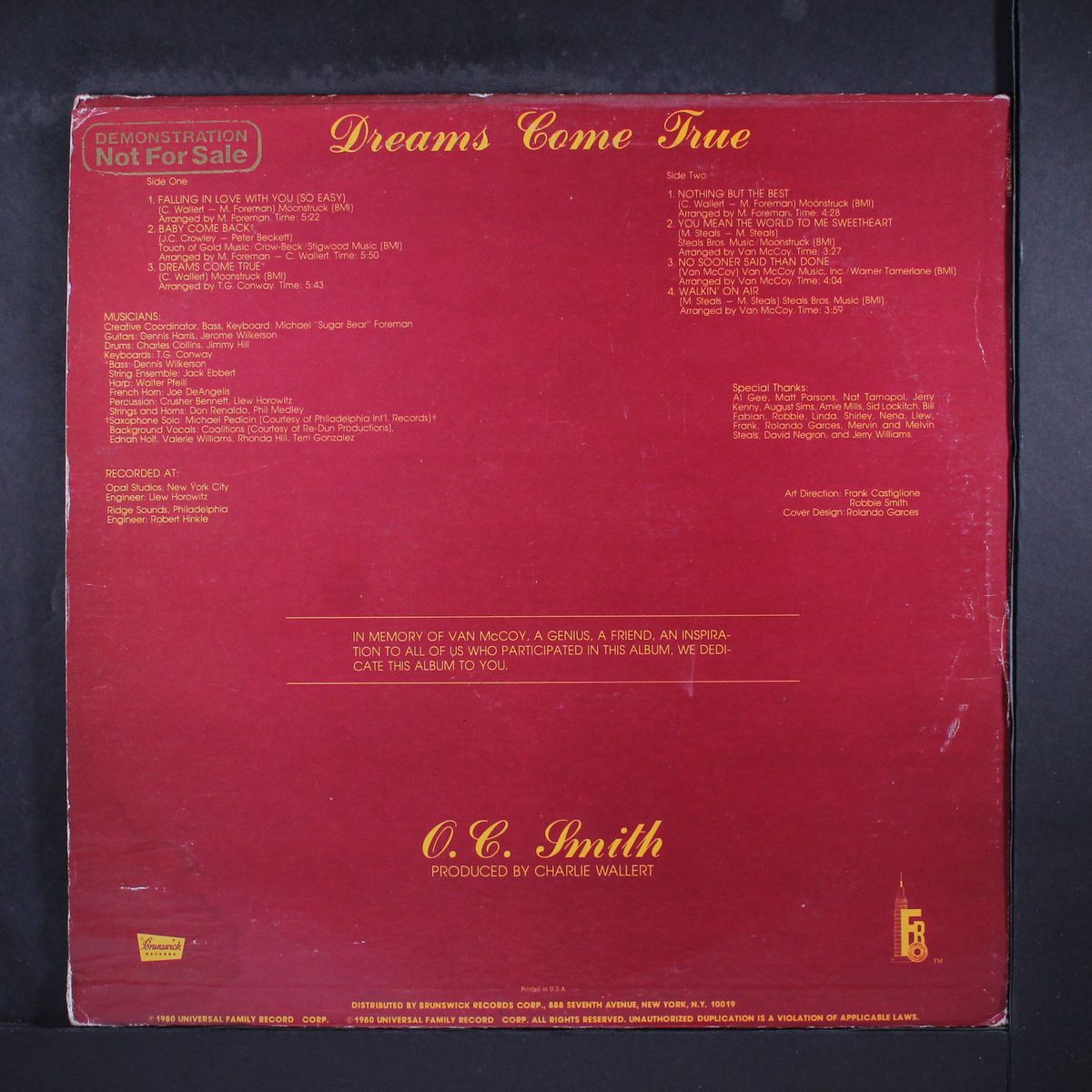 dreams come true by O.C. SMITH
