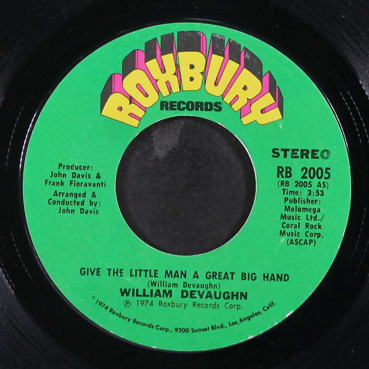 give the little man a great big hand / something's being done by WILLIAM DEVAUGHN