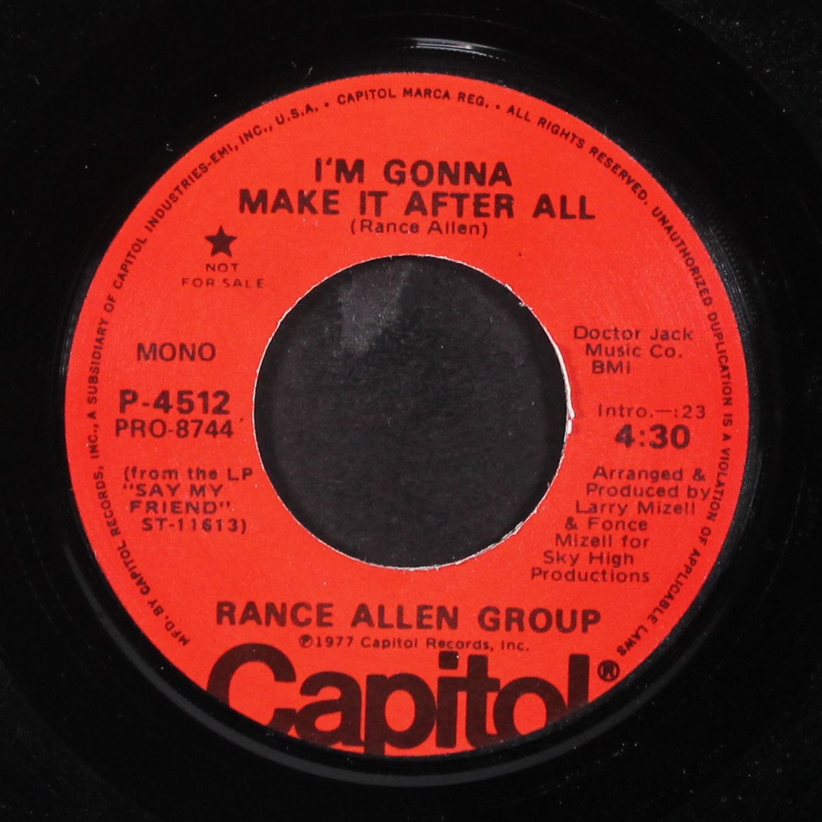 i'm gonna make it after all / mono by RANCE ALLEN GROUP