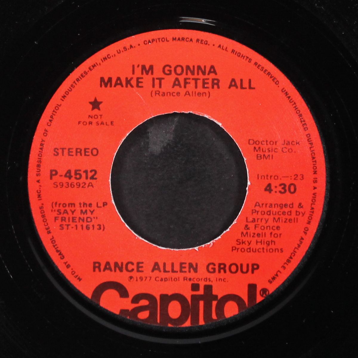 i'm gonna make it after all / mono by RANCE ALLEN GROUP