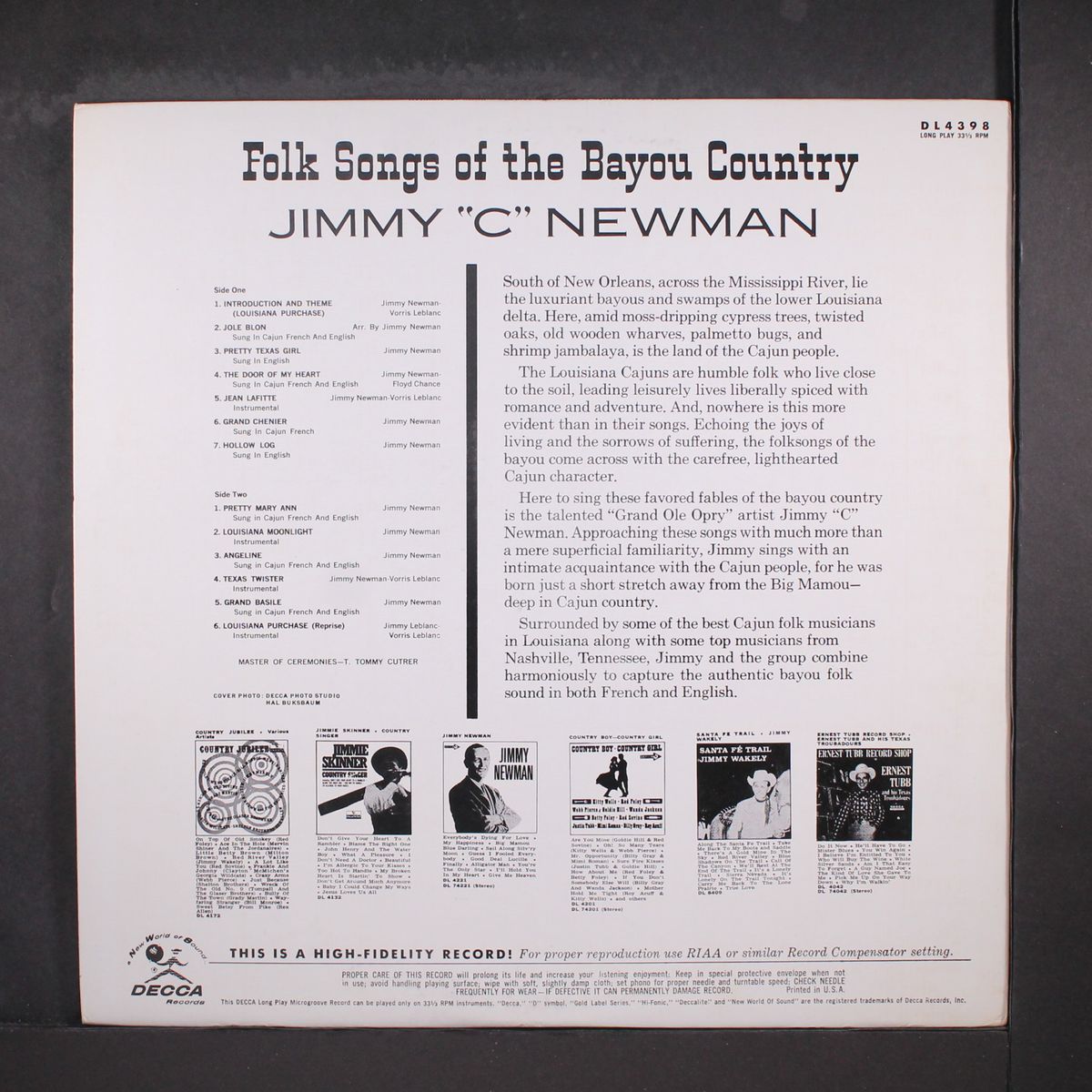 folk songs of the bayou country by JIMMY NEWMAN