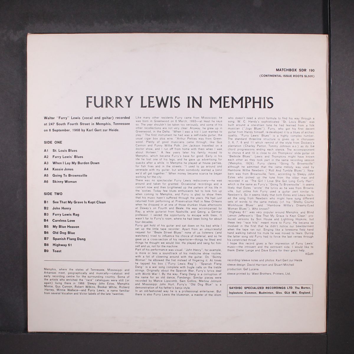 in memphis by FURRY LEWIS