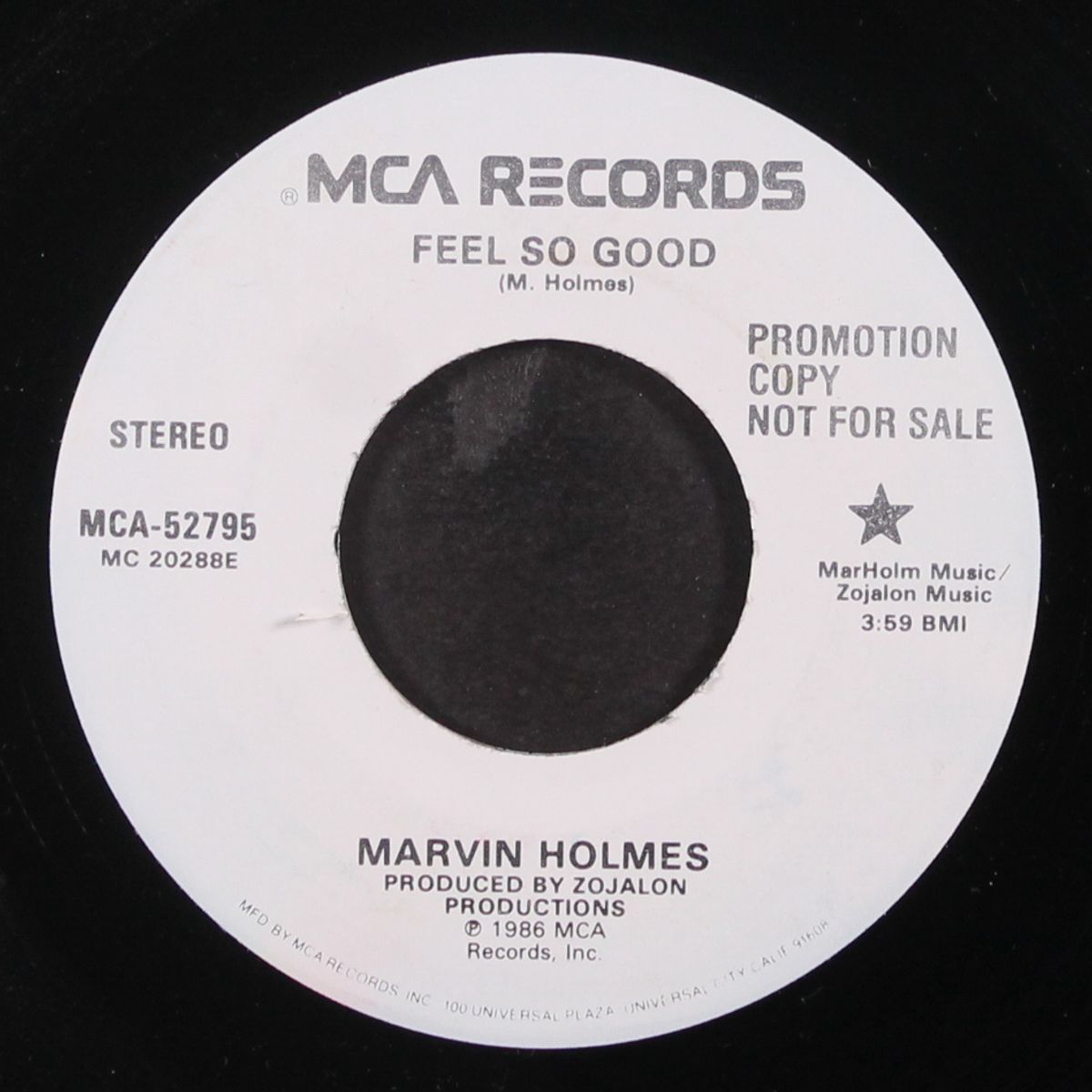 feel so good / same by MARVIN HOLMES