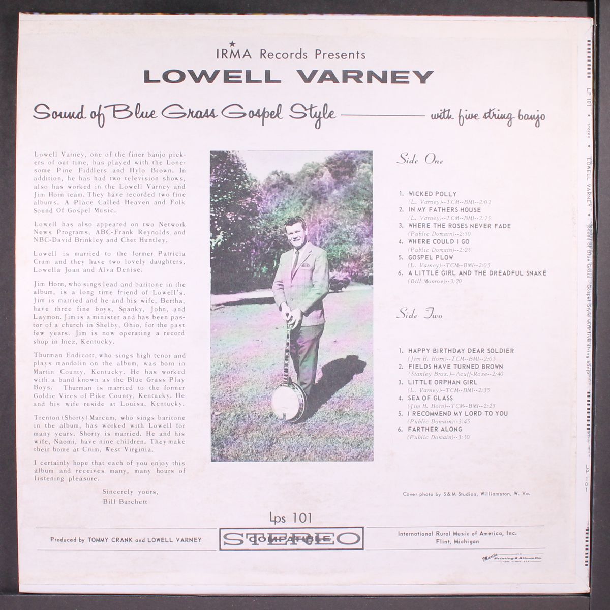 sound of blue grass gospel style with five string banjo by LOWELL VARNEY