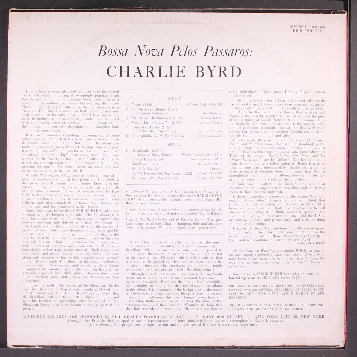 bossa nova pelos passaros by CHARLIE BYRD