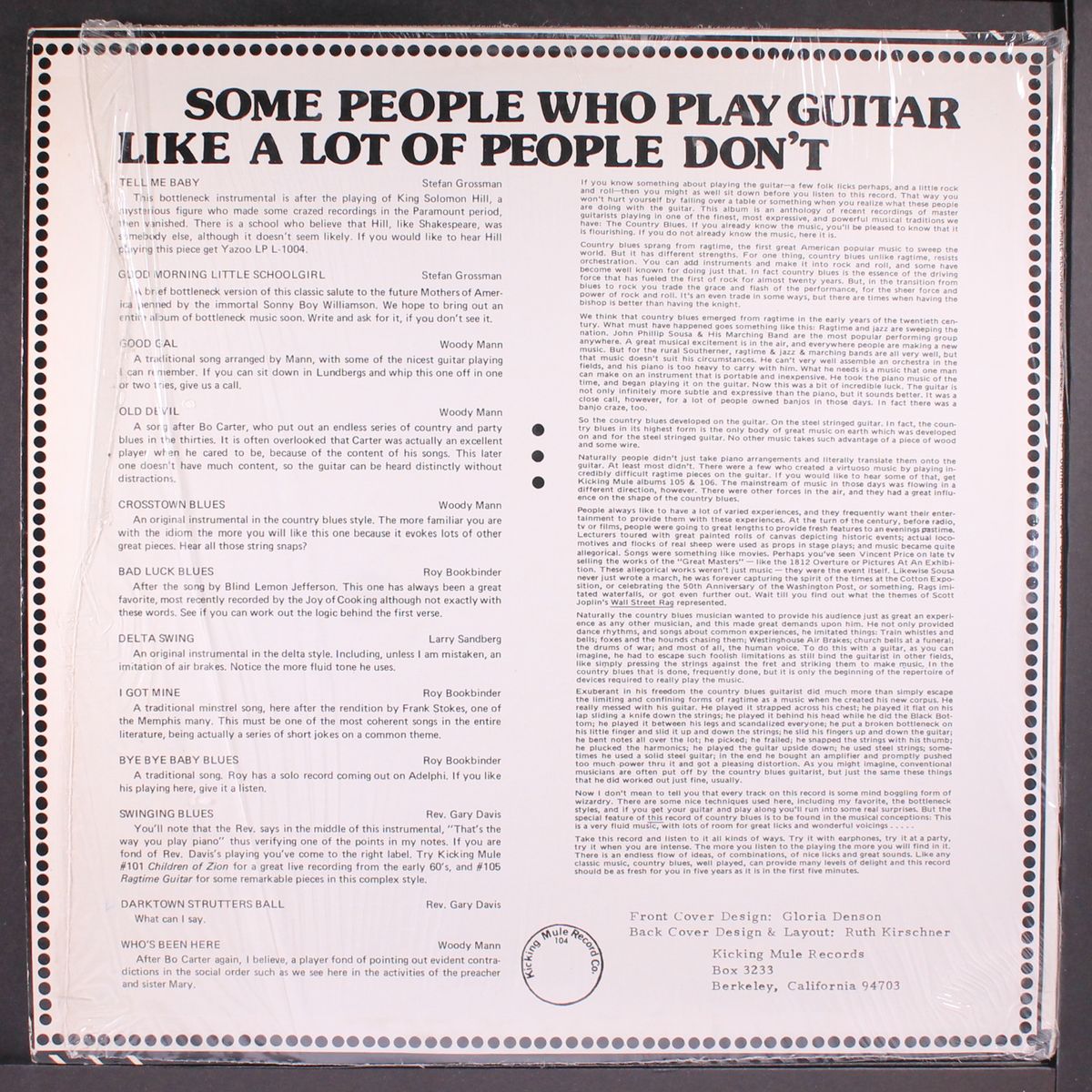 some people who play guitar like a lot of people don't by VARIOUS