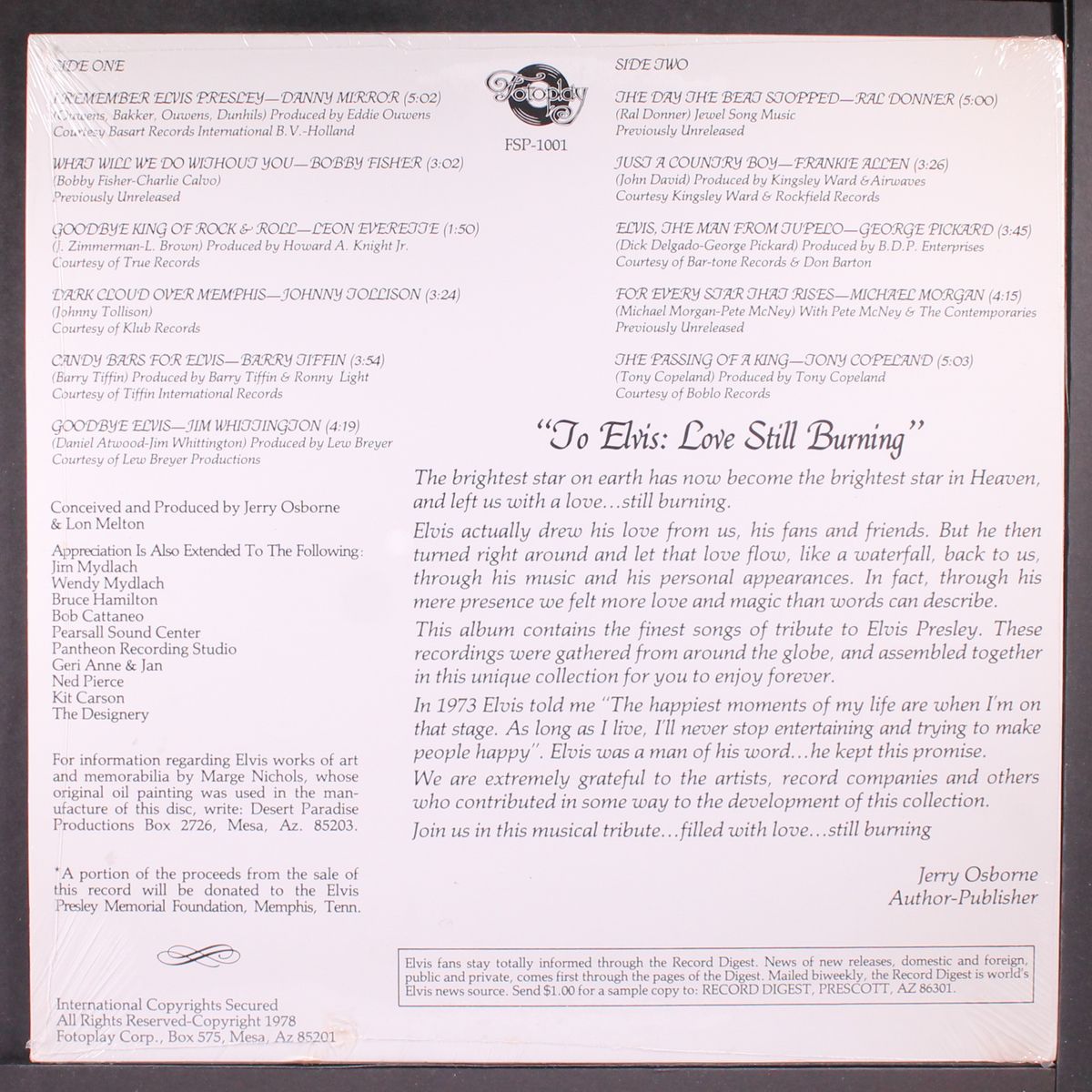 to elvis: love still burning by VARIOUS