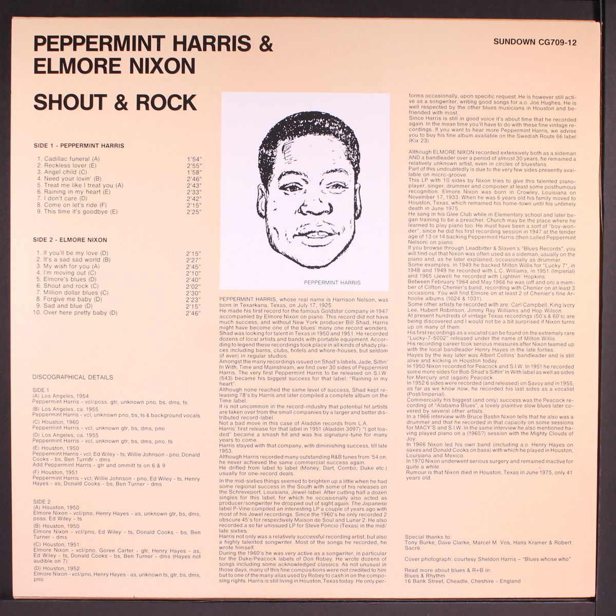 shout & rock by PEPPERMINT HARRIS & ELMORE NIXON