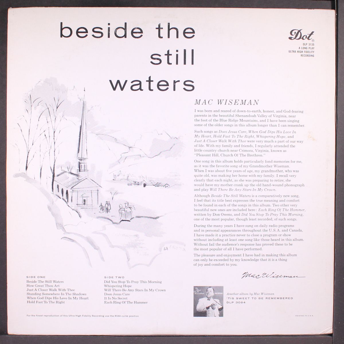 beside the still waters by MAC WISEMAN