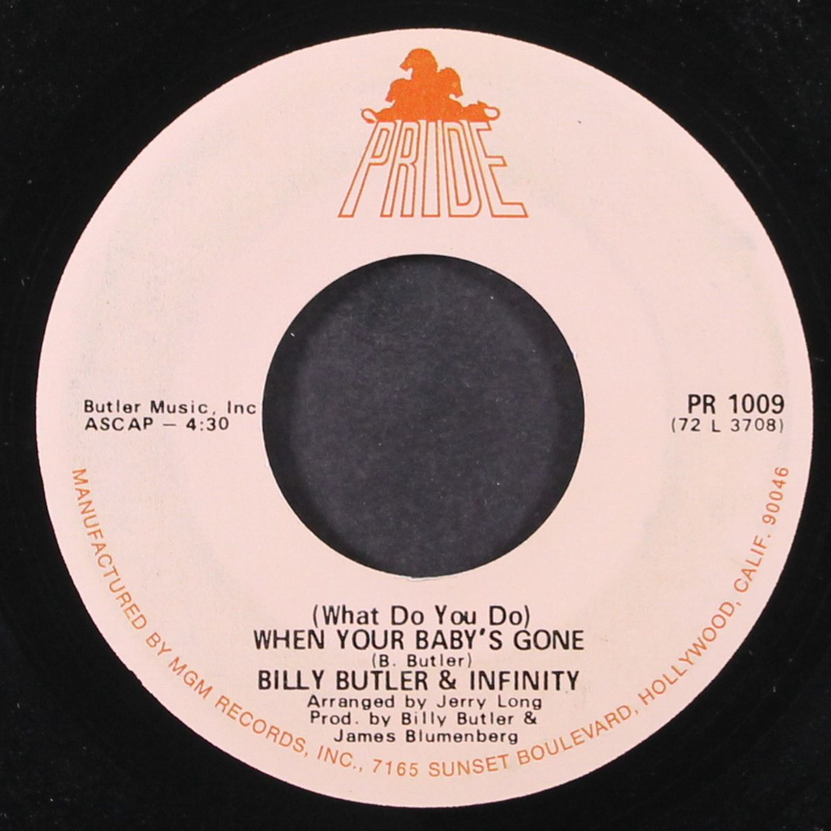 when your baby's gone / now you know by BILLY BUTLER & INFINITY