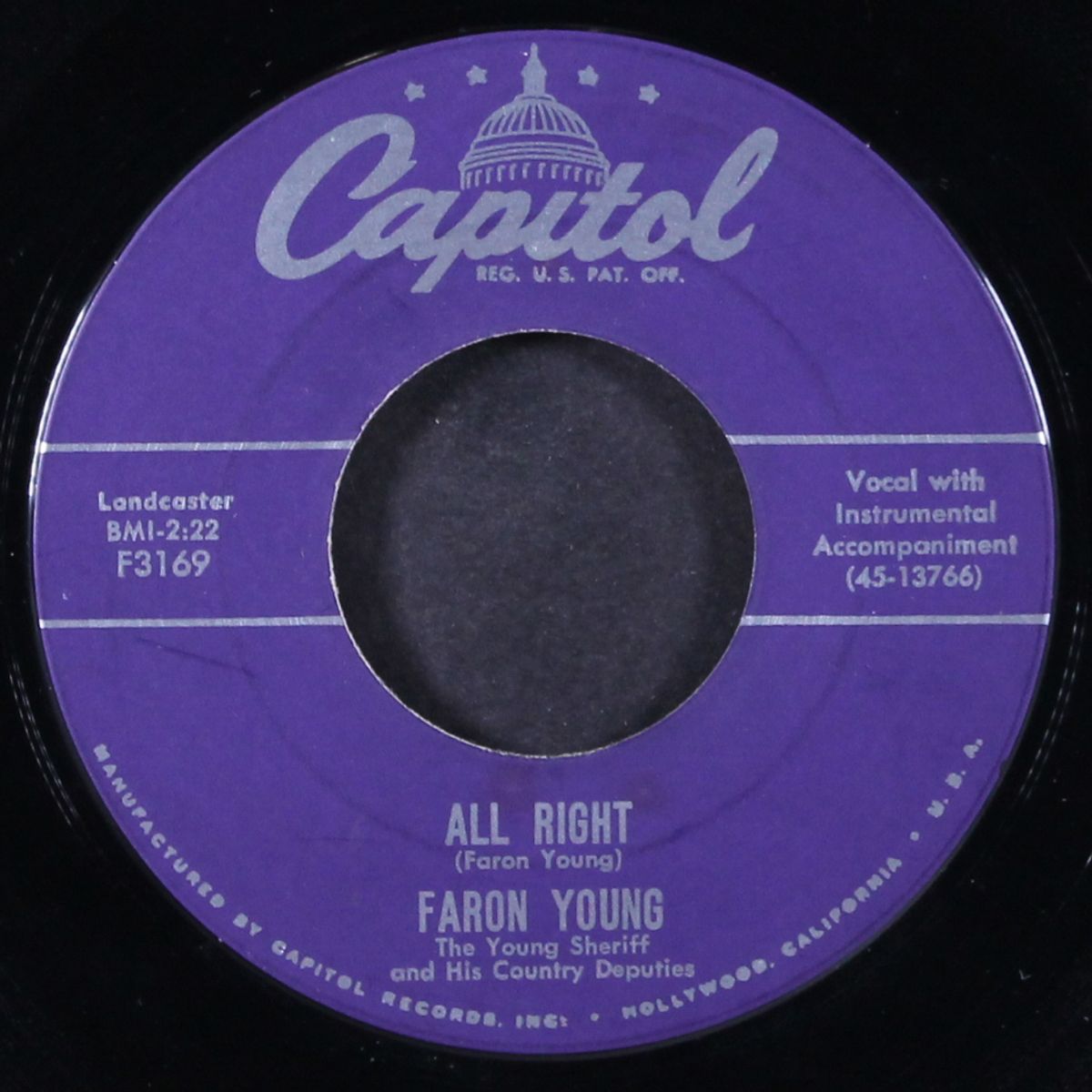 go back you fool / all right by FARON YOUNG