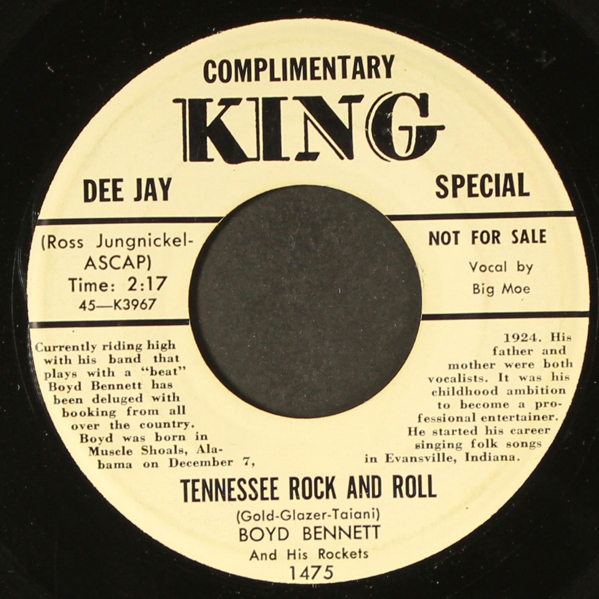 tennessee rock and roll / oo-oo-oo by BOYD BENNETT