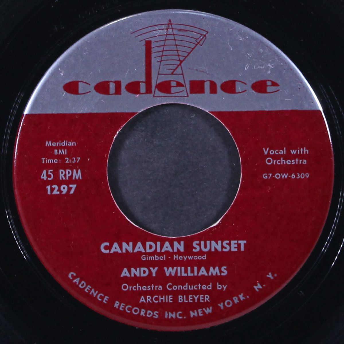 canadian sunset / high upon a mountain by ANDY WILLIAMS