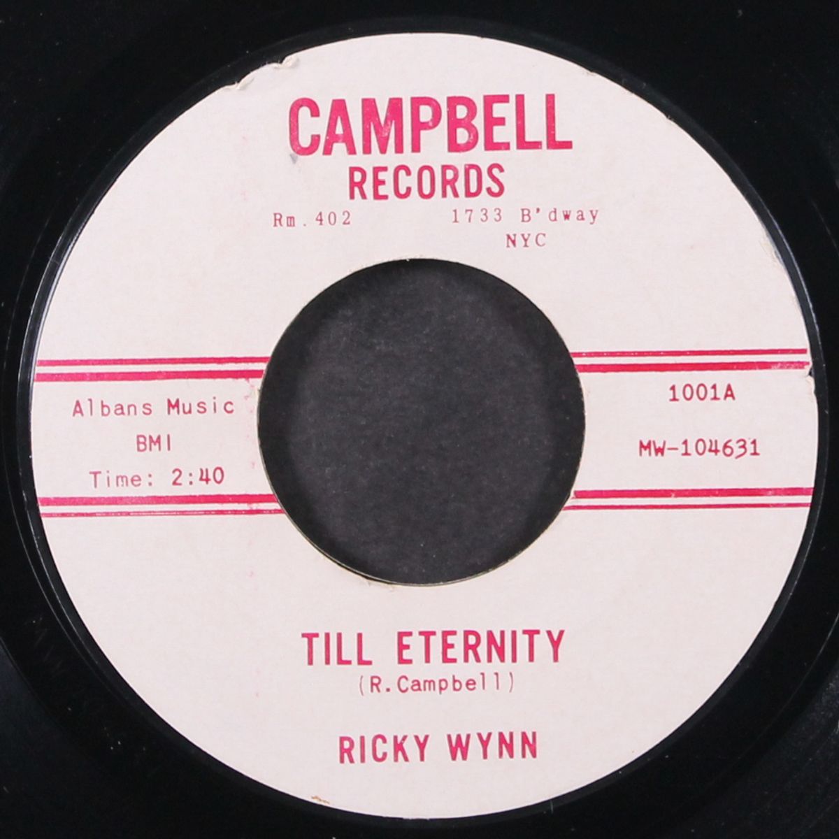 shaking, rolling boogie / till eternity by RICKY WYNN