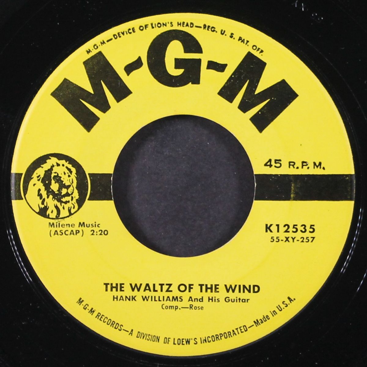 no one will ever know / the waltz of the wind by HANK WILLIAMS