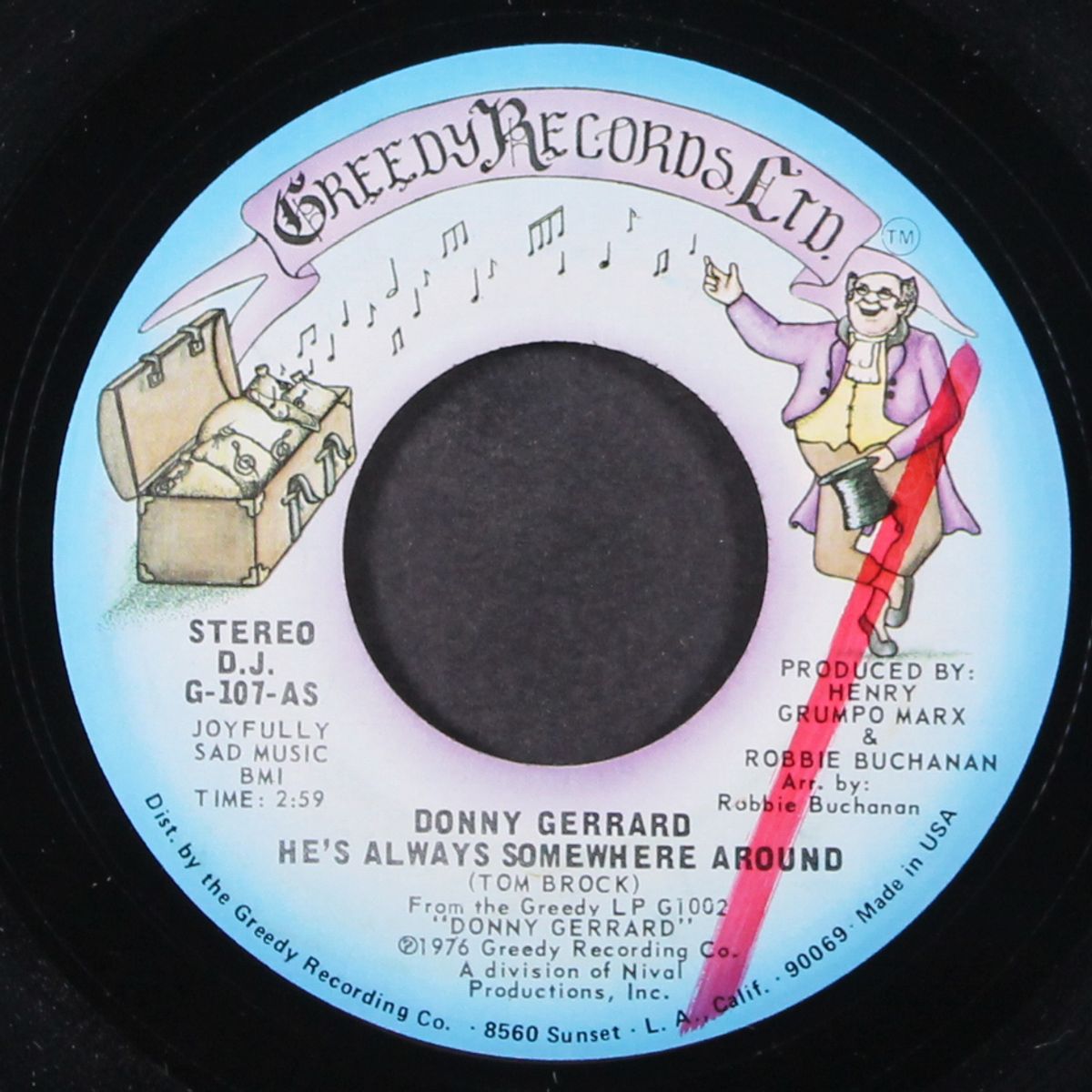 he's always somewhere around / mono by DONNY GERRARD