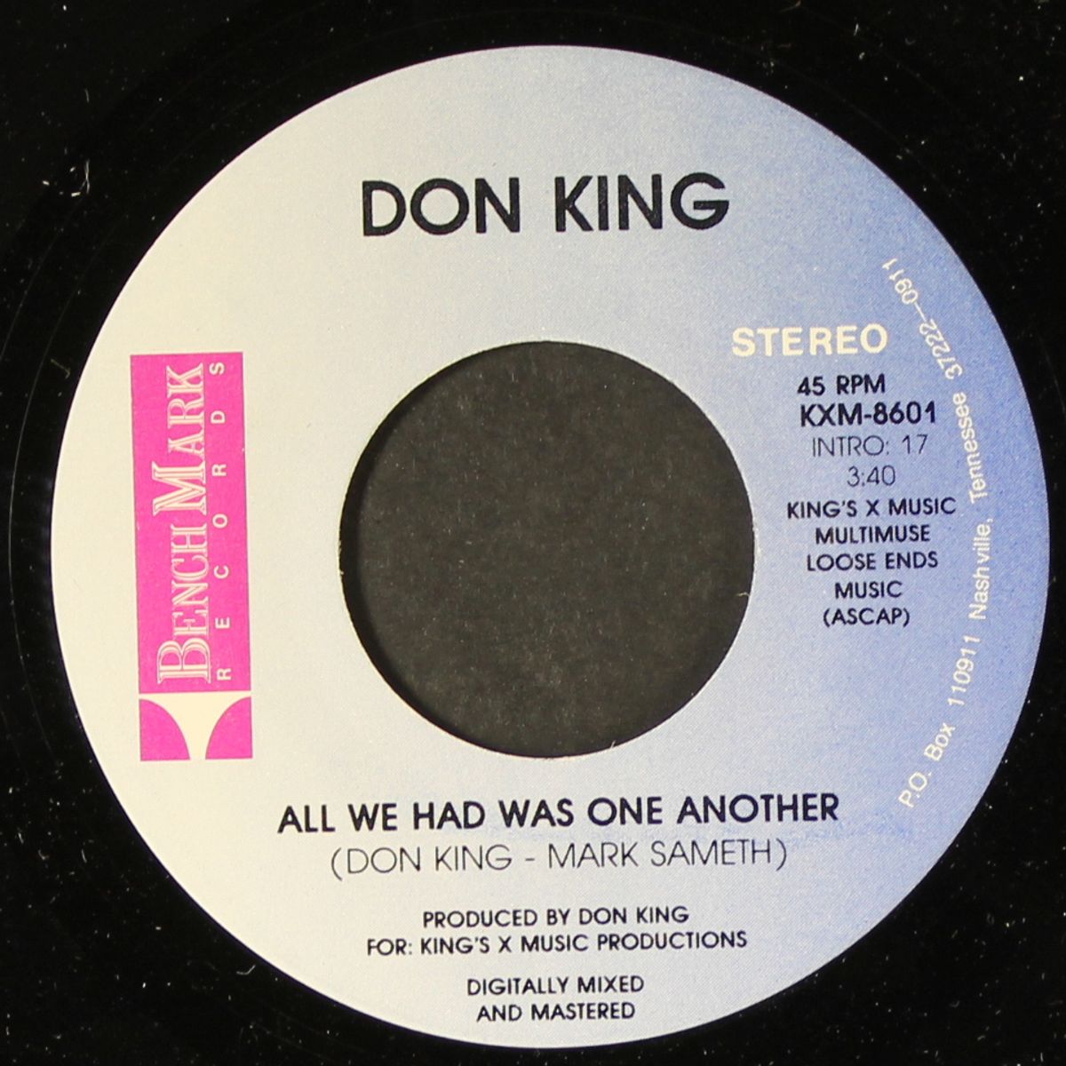 all we had was one another by DON KING