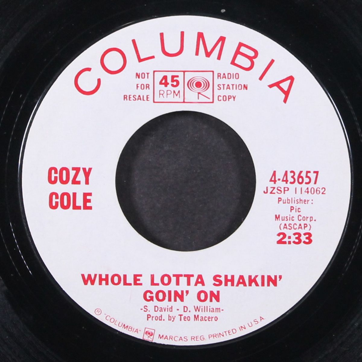 whole lotta shakin' goin' on / watch it by COZY COLE