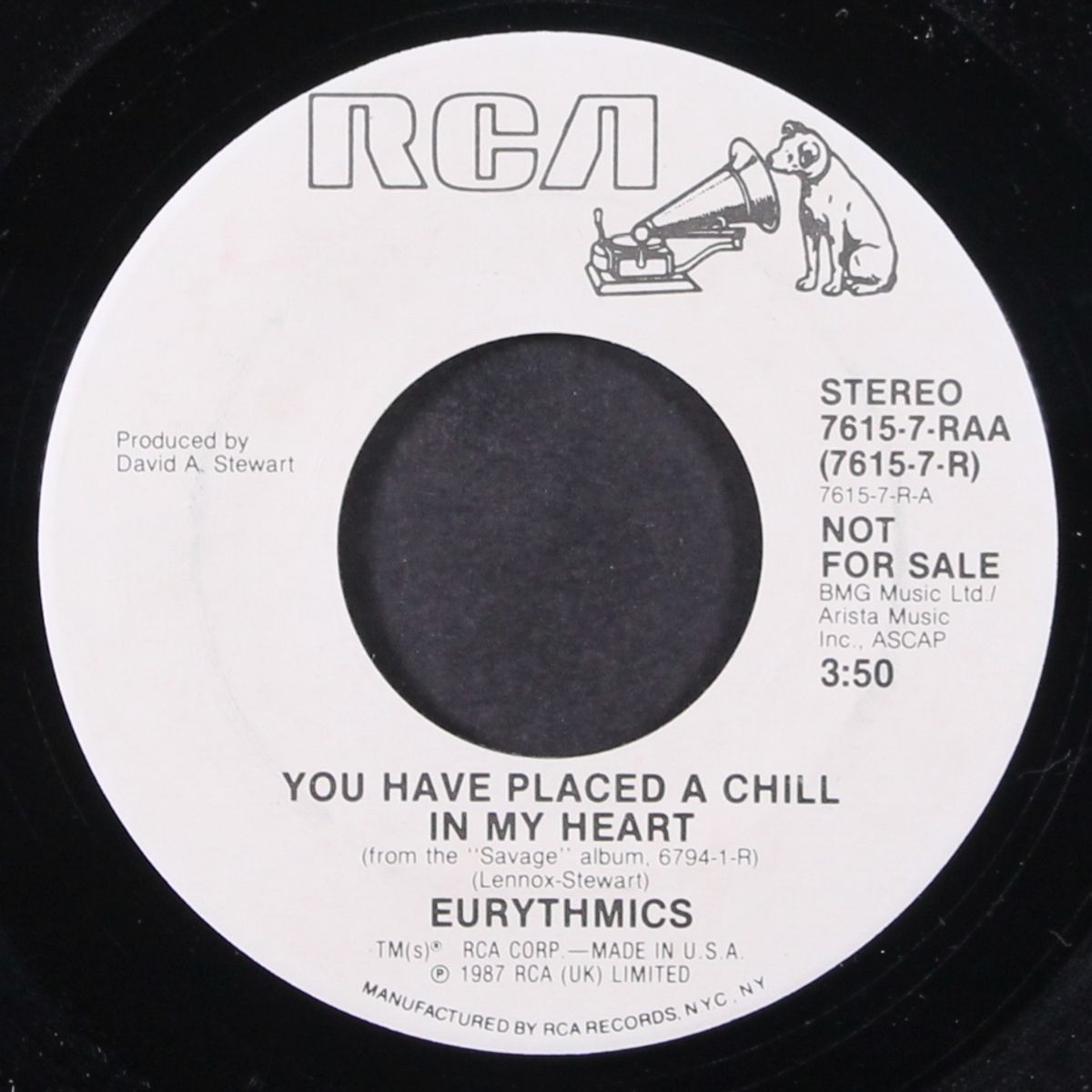 you have placed a chill in my heart by EURYTHMICS