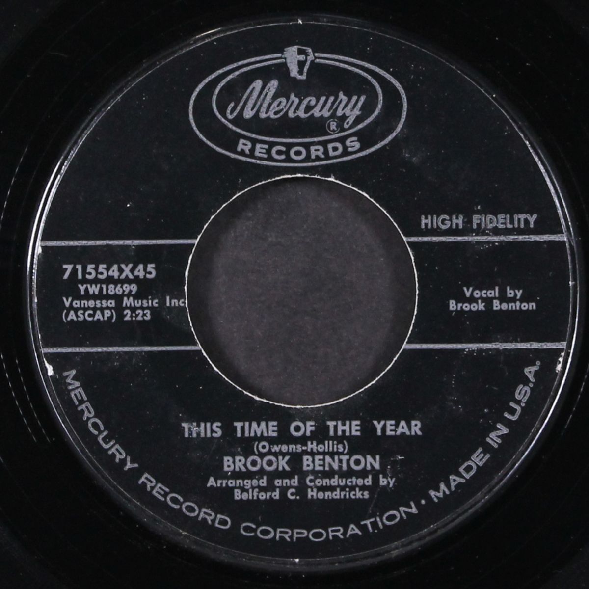 this time of year / nothing in the world by BROOK BENTON