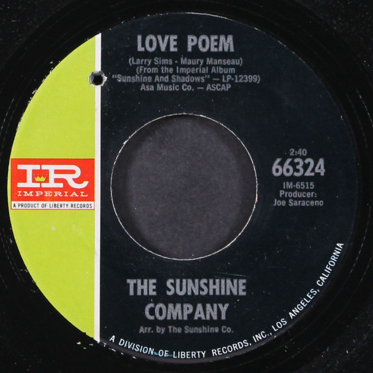 willie jean / love poem by SUNSHINE COMPANY