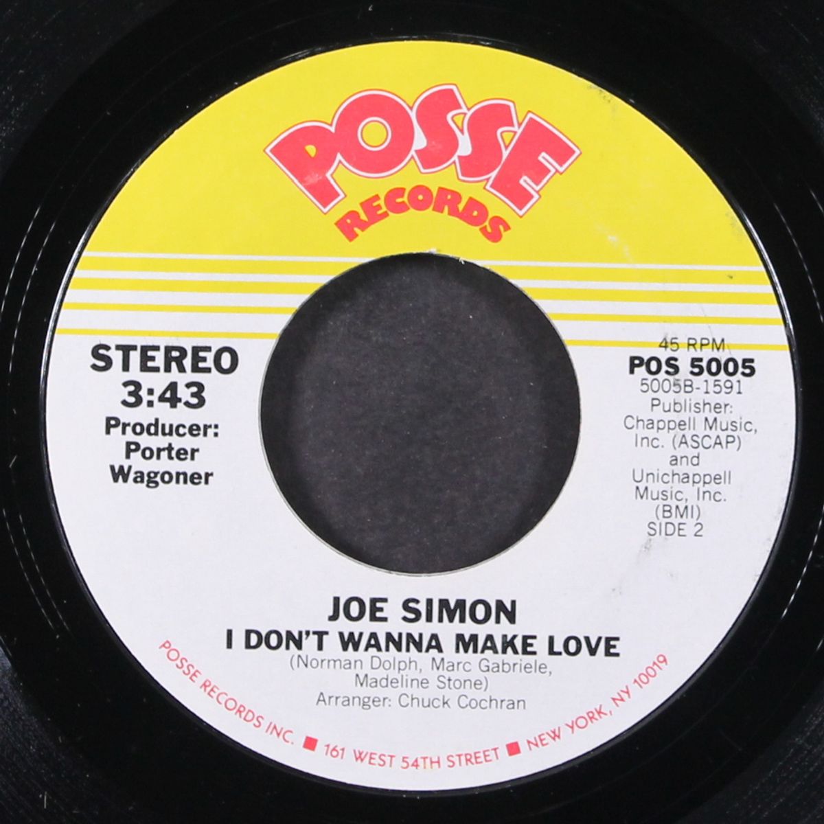 i don't wanna make love / glad you came my way by JOE SIMON