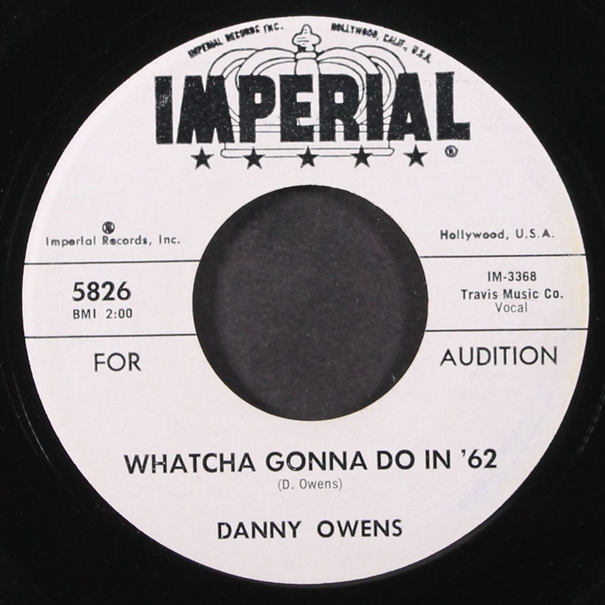two arms, two lips / whatcha gonna do in '62 by DANNY OWENS