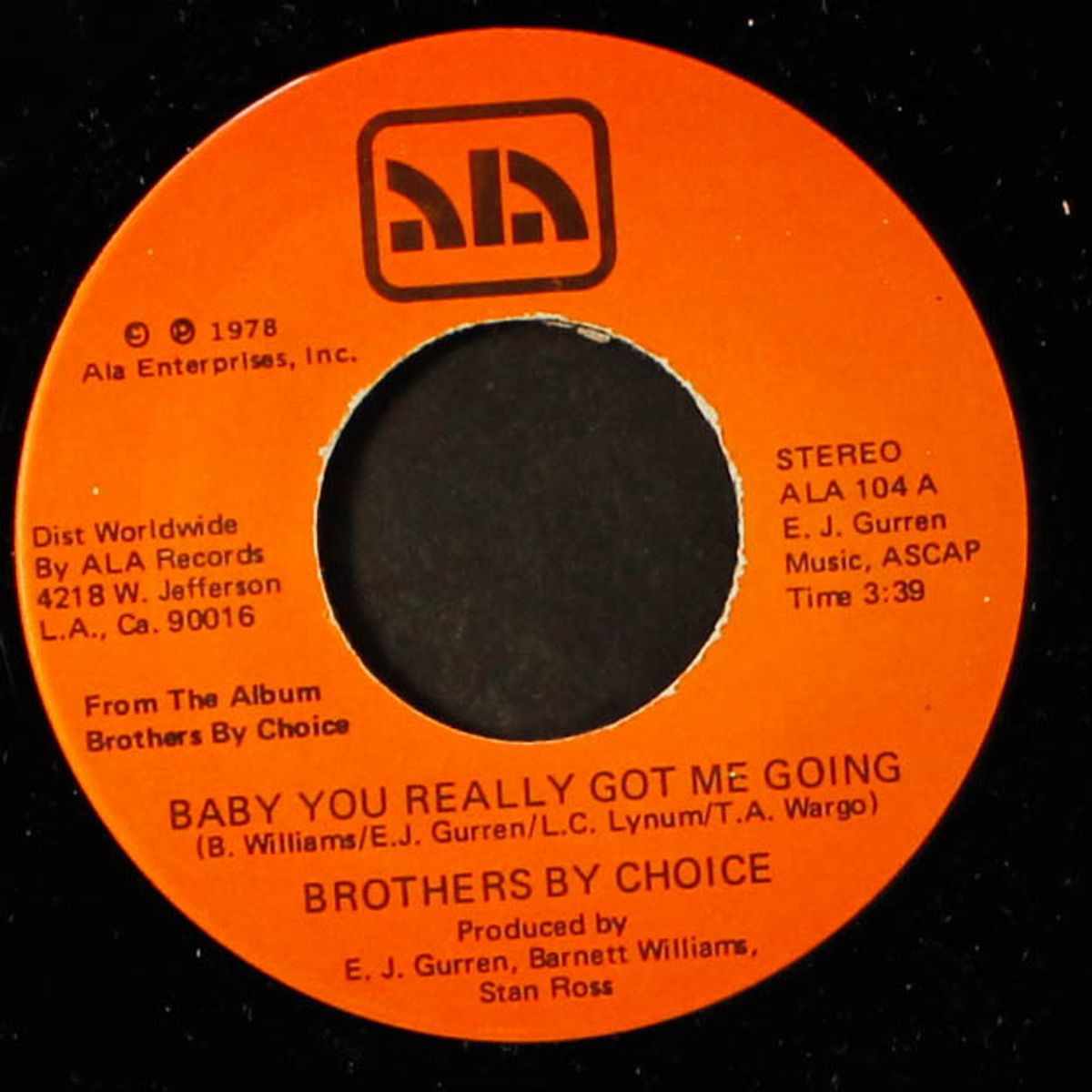 baby you really got me going / take a little more by BROTHERS BY CHOICE