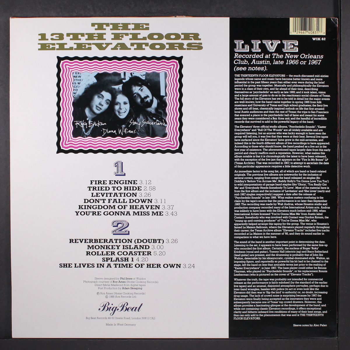 live by THIRTEENTH FLOOR ELEVATORS