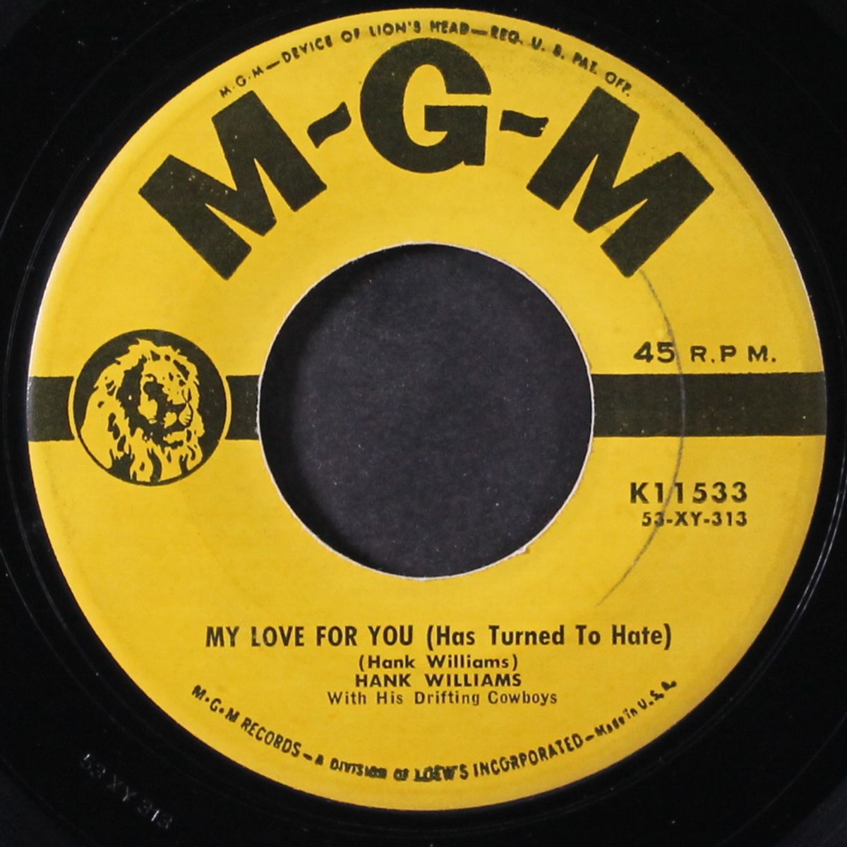 i won't be home no more / my love for you by HANK WILLIAMS