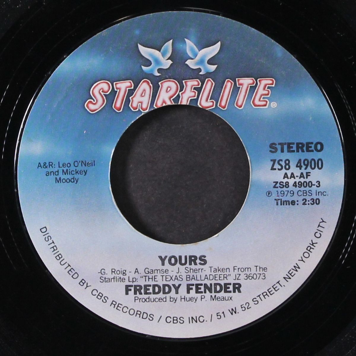yours / rock down in my shoe by FREDDY FENDER