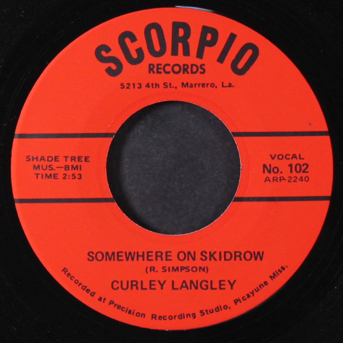 wall to wall blues / somewhere on skidrow by CURLEY LANGLEY