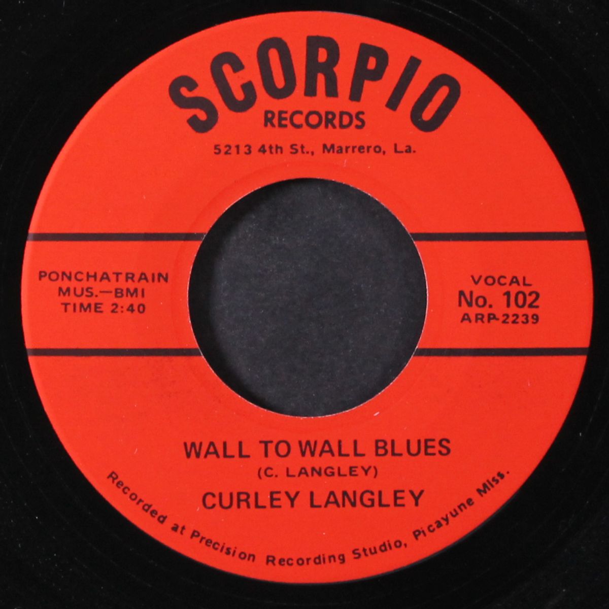wall to wall blues / somewhere on skidrow by CURLEY LANGLEY