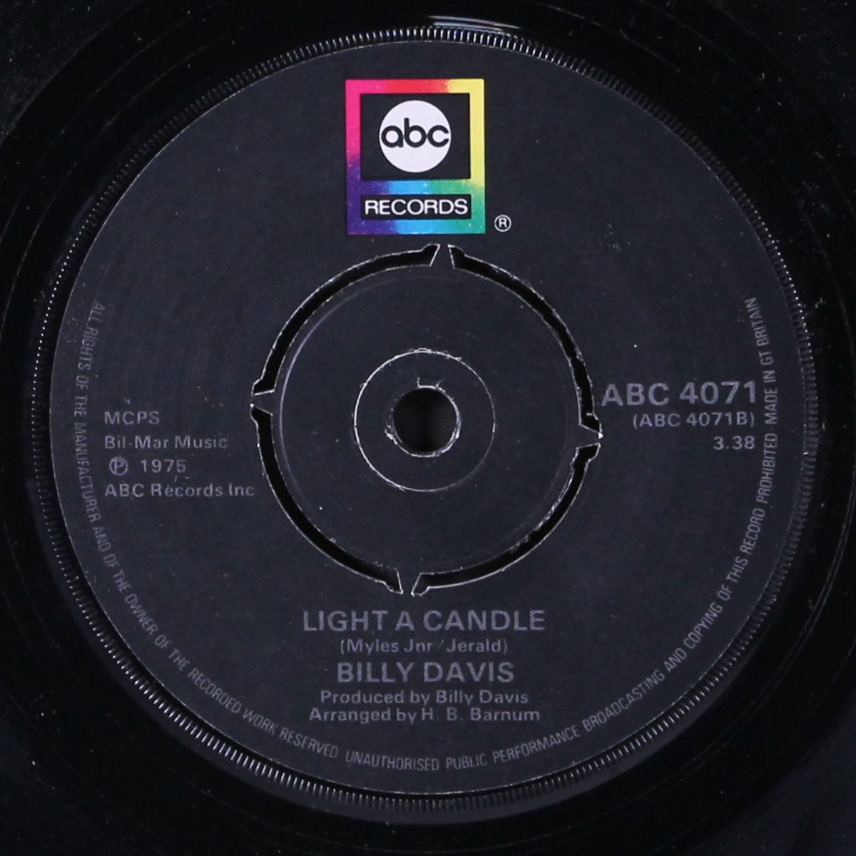 three steps from true love / light a candle by BILLY DAVIS
