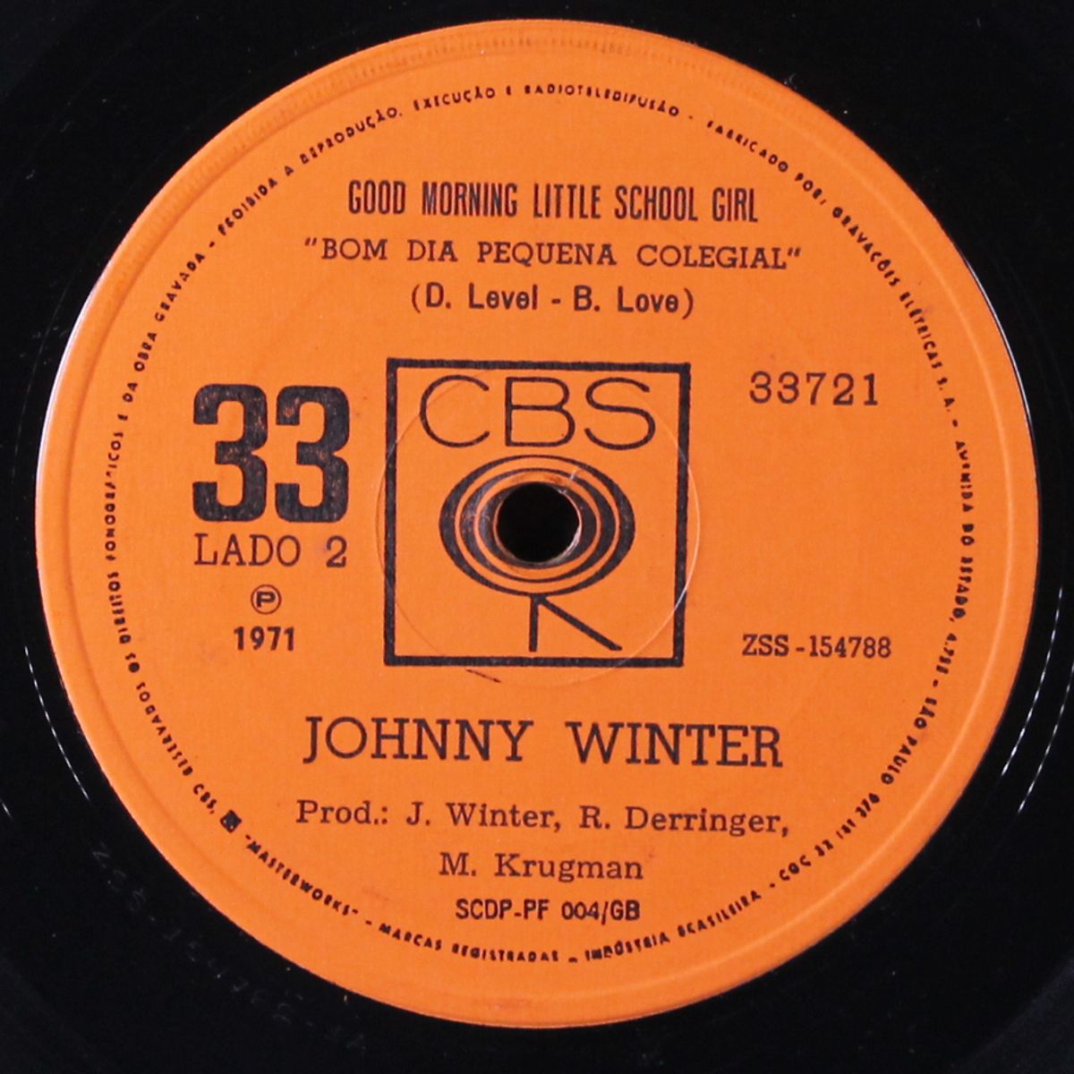 jumpin' jack flash / good morning little school girl by JOHNNY WINTER