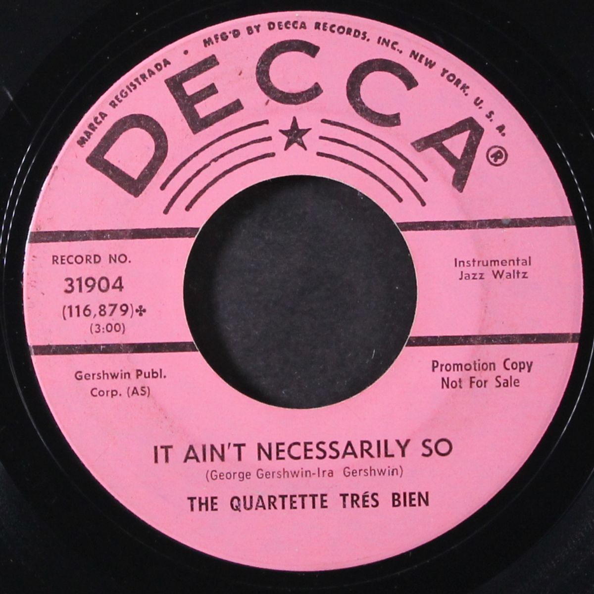 it ain't necassarily so / love theme from 'madame x' by QUARTETTE TRES BIEN