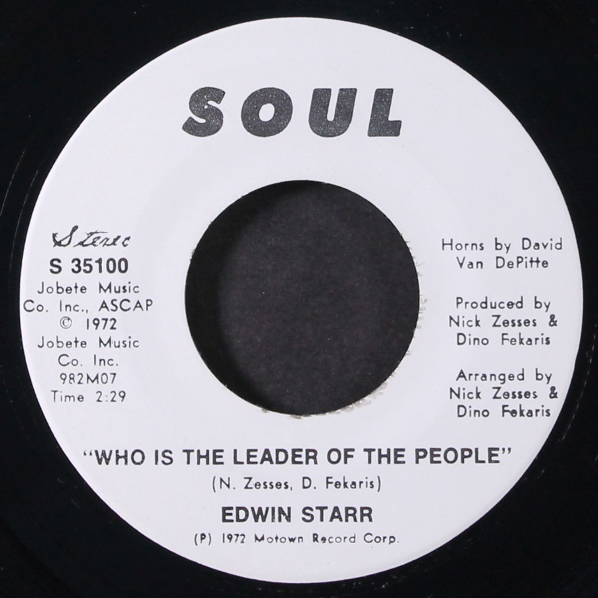 who is the leader of the people / mono by EDWIN STARR