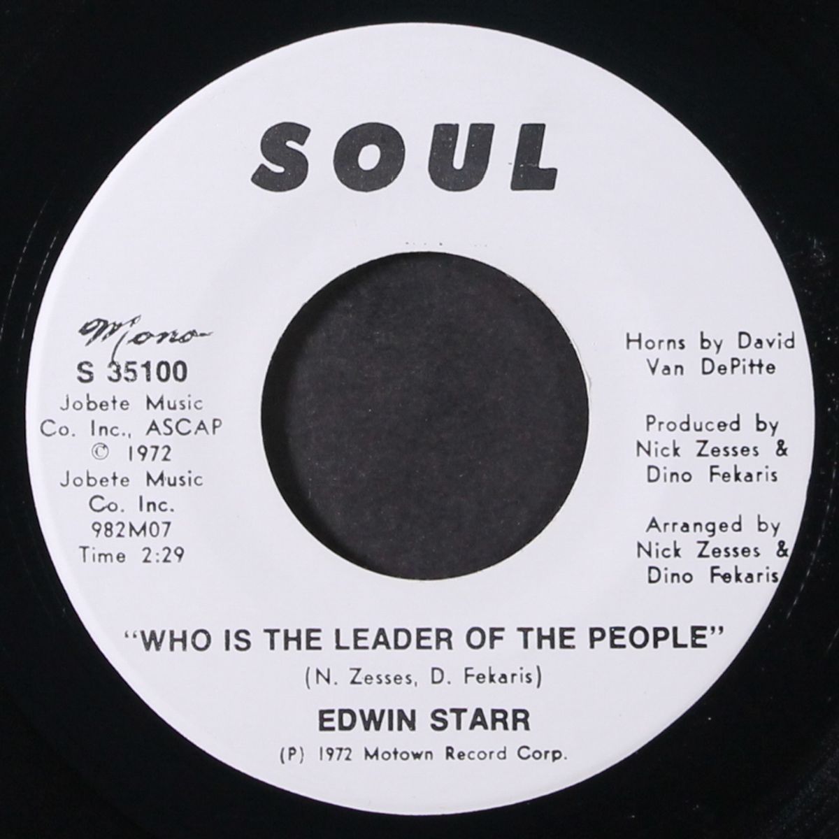 who is the leader of the people / mono by EDWIN STARR