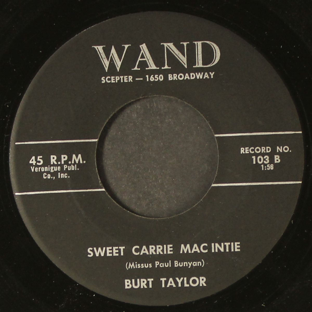 the legend of big paul bunyan / sweet carrie mac intie by BURT TAYLOR