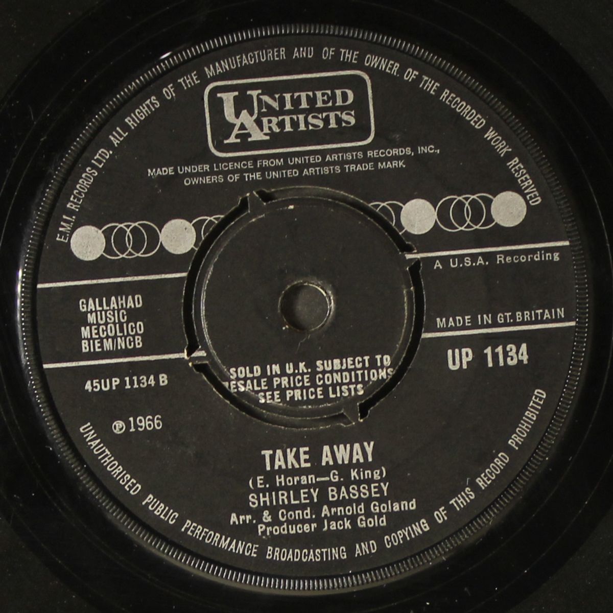 dont take the lovers from the world by SHIRLEY BASSEY