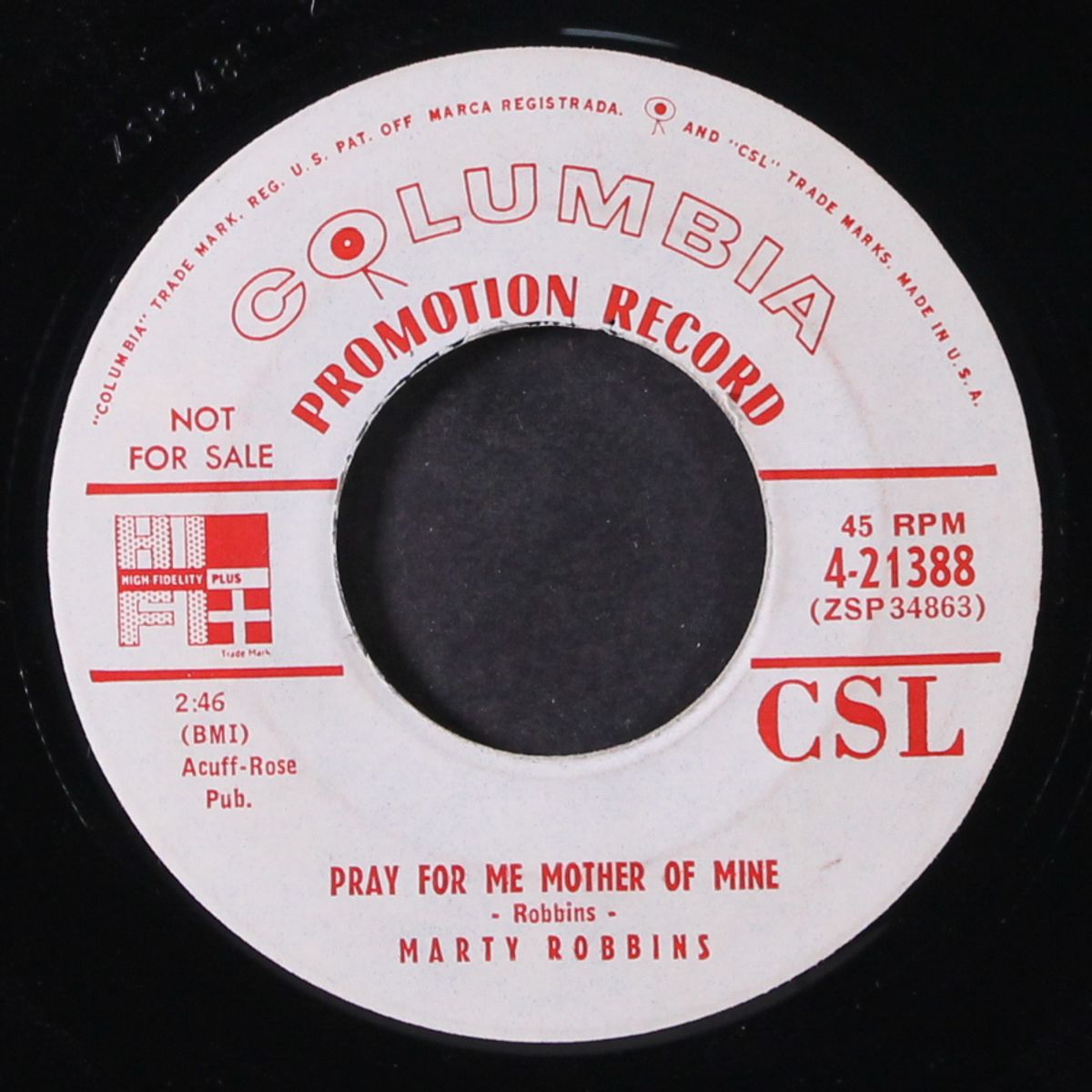 pray for me mother of mine by MARTY ROBBINS