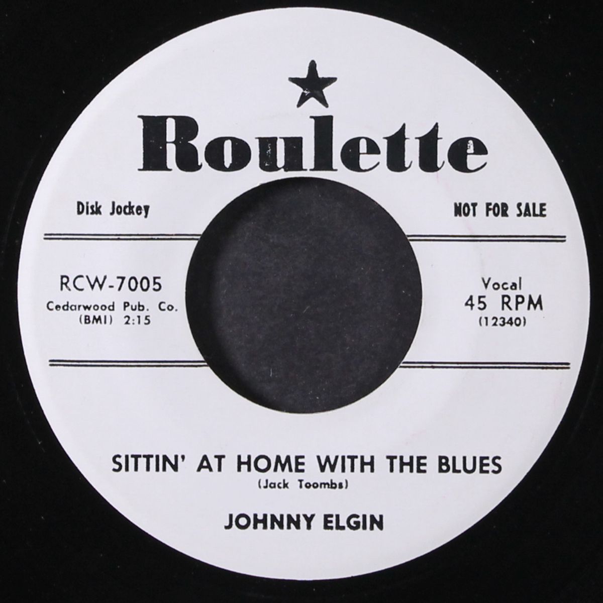sittin' at home with the blues / yes, i love you by JOHNNY ELGIN