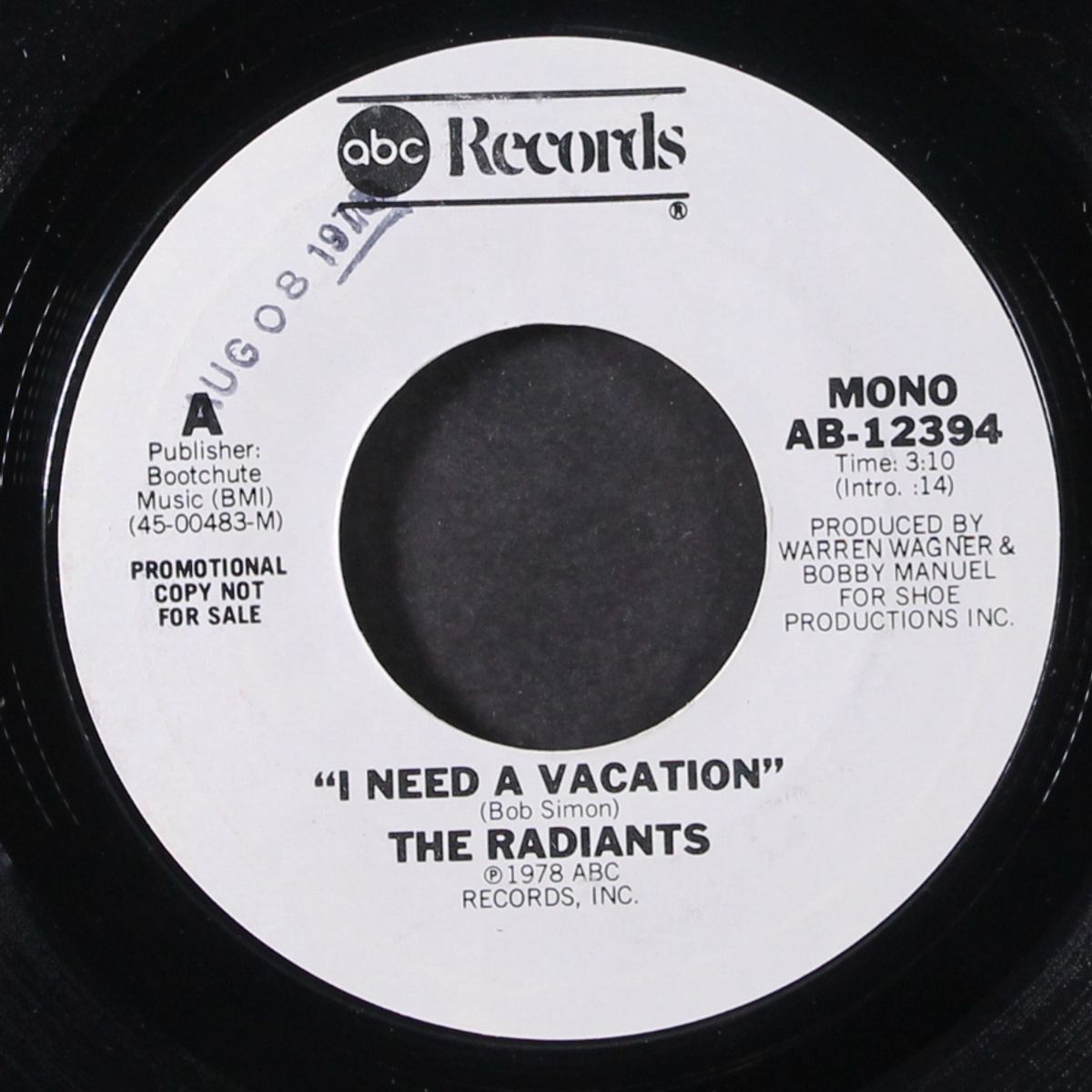 i need a vacation / mono by RADIANTS