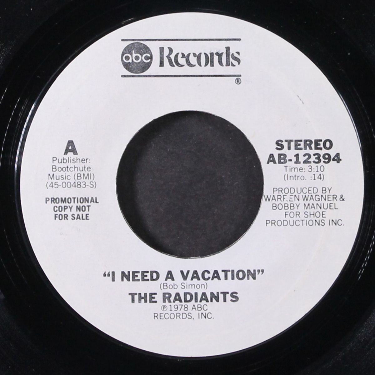 i need a vacation / mono by RADIANTS