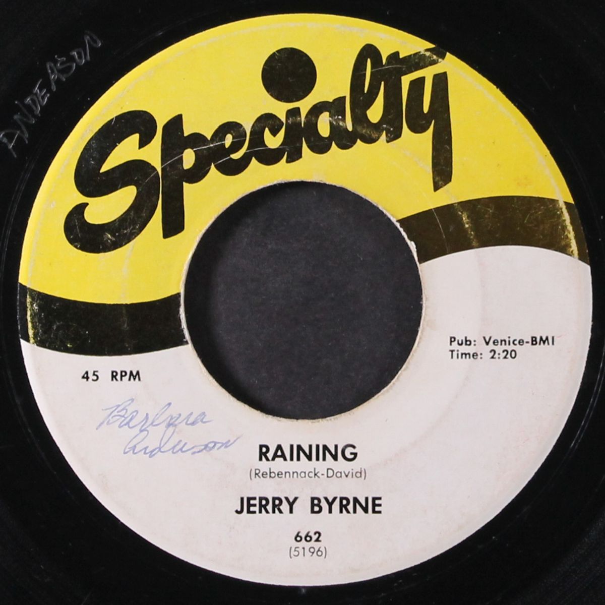 carry on / raining by JERRY BYRNE